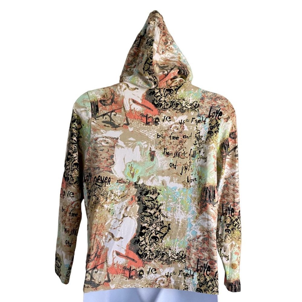 Onque Casuals Love Yourself Full Zip Lightweight Hoodie Women's XL - Picture 9 of 10